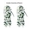 ArtificialFlowers for Outdoor Decor, 2 Pcs Fake Silk White Morning Glory Long Vines UV Resistant Look Real for Home Porch Patio Balcony Planter Decoration
